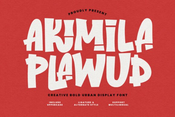 Akimila Plawud: Bold, Hand-Drawn Display Typeface