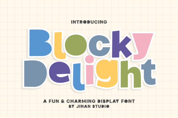 Blocky Delight: A Charming Font for Joyful Designs