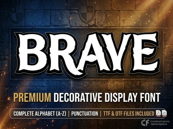 Brave: An Avant-Garde Display Typeface for Bold Creators