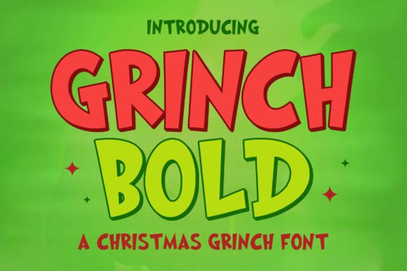 Grinch Bold: A Fun, Chunky Font for Festive Designs