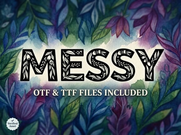 Messy: A Font Where Nature Meets Modern Design