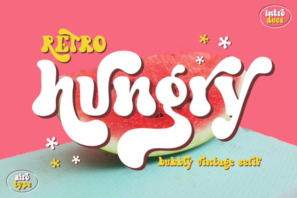 Retro Hungry: A Groovy Display Font for Modern Designs