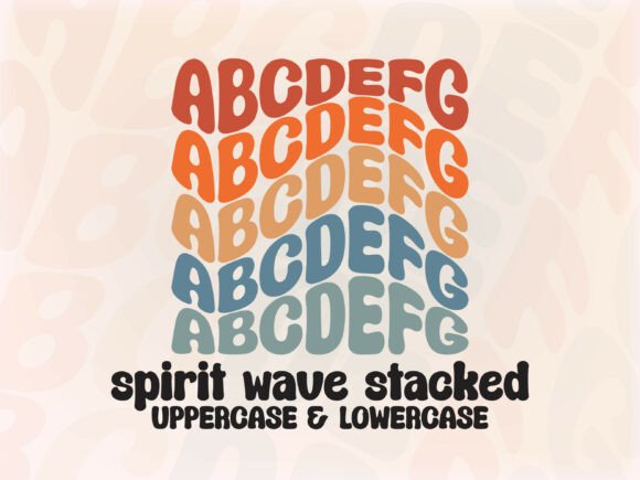 Spiritwavestacked: Bold Wavy Stacked Bubble Font