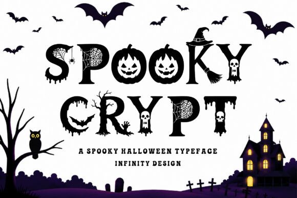 Spooky Crypt: A Bold Halloween Display Font for Festive Designs