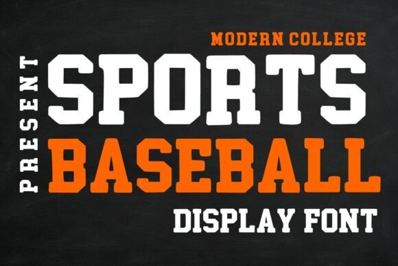 Sports Baseball: Bold Varsity Typography for Athletic Designs