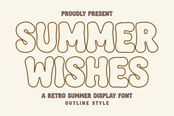 Summer Wishes Outline: Your Go-To Retro Font for Sunny Projects