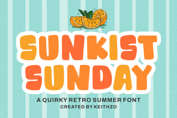 Sunkist Summer: A Quirky Retro Font for Vibrant Designs